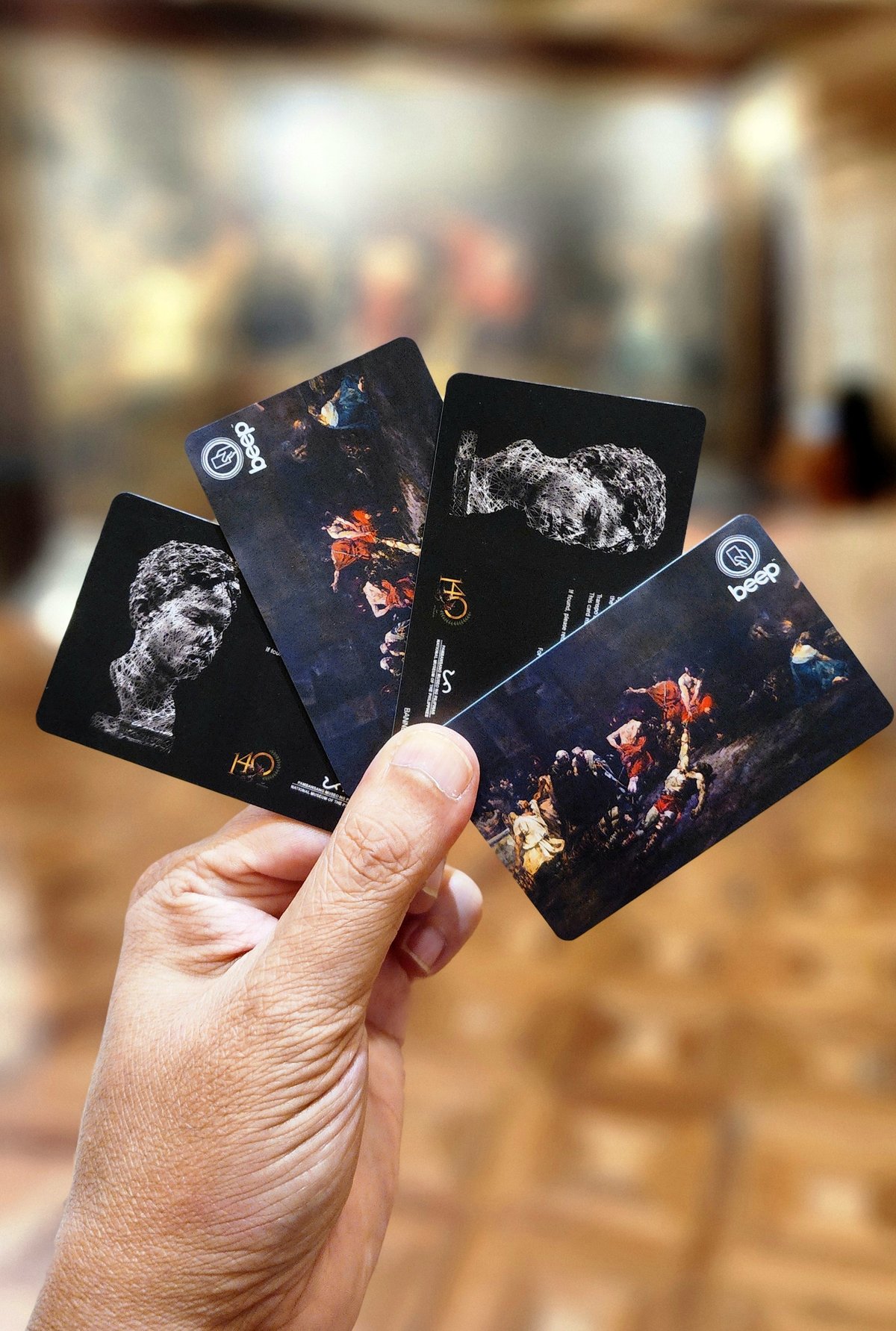 The limited-edition Spoliarium 140 Beep Cards.
